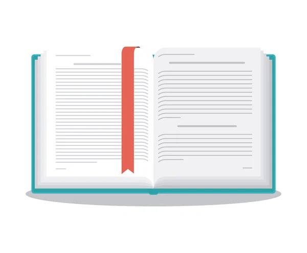 One open book design — Stock Vector
