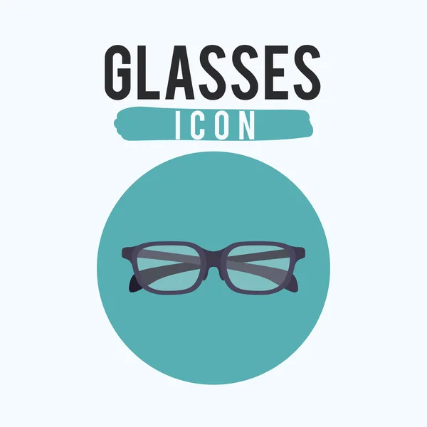 Černý módní brýle design — Stockový vektor
