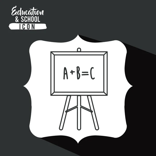 Tableau noir pour la conception de cadre intérieur de l'école — Image vectorielle