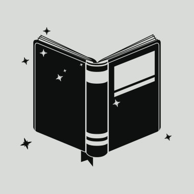 Tasarım okumak için kitap siluet