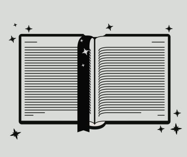 Tasarım okumak için kitap siluet