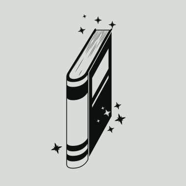 Tasarım okumak için kitap siluet