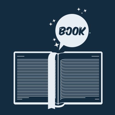 Tasarım okumak için kitap siluet