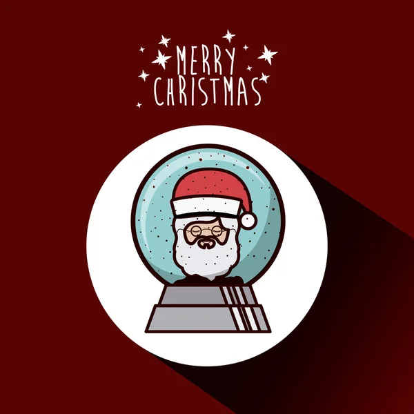Weihnachtsmann und frohe Weihnachten — Stockvektor