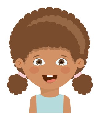 Mutlu kız çizgi film tasarım