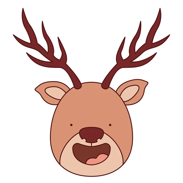 Reindeer cartoon of Merry Christmas — Stock Vector