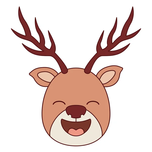 Dibujos animados de renos de Feliz Navidad — Archivo Imágenes Vectoriales