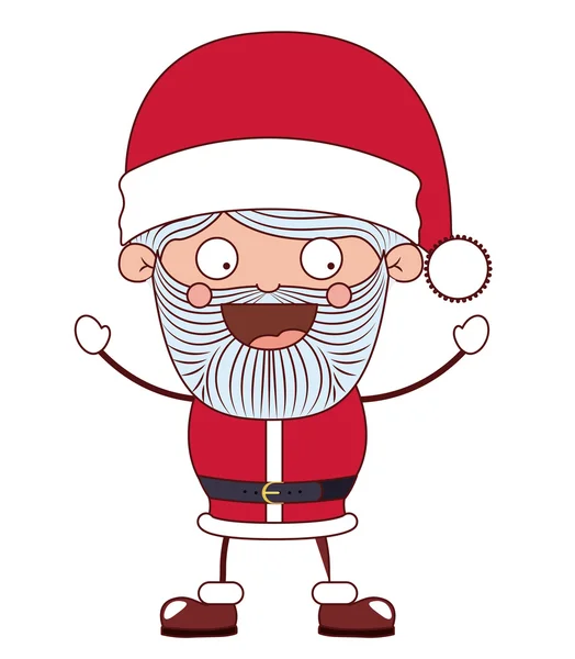 Weihnachtsmann-Karikatur von frohen Weihnachten — Stockvektor