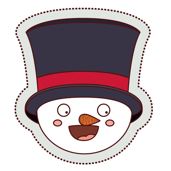 Snowman cartoon of Merry Christmas — Stock Vector