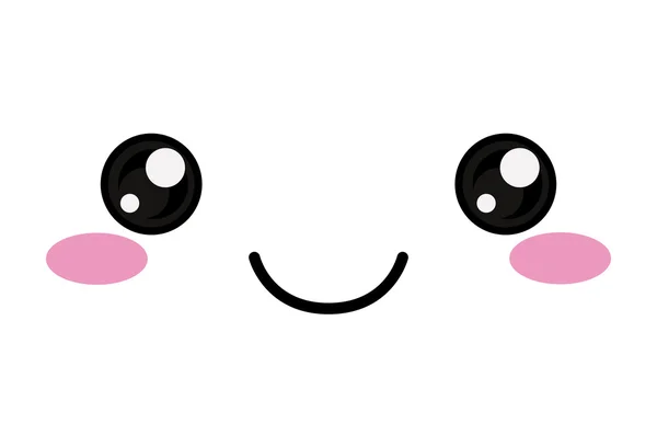 Kawaii happy face design — Stock Vector