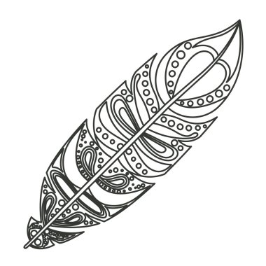 İzole tüy tüy tasarım