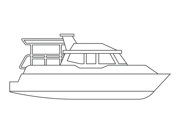 Isolerade yacht transport design — Stock vektor