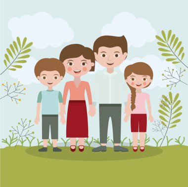 Aile ilişki dikey tasarım