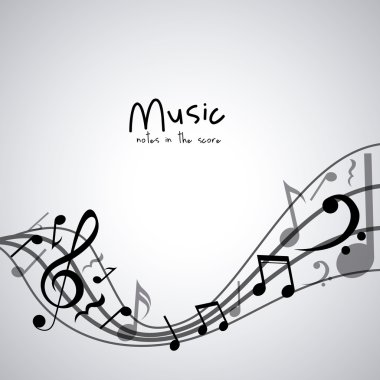 İzole müzik Not Tasarım