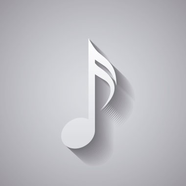 İzole müzik Not Tasarım