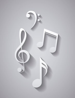 İzole müzik Not Tasarım