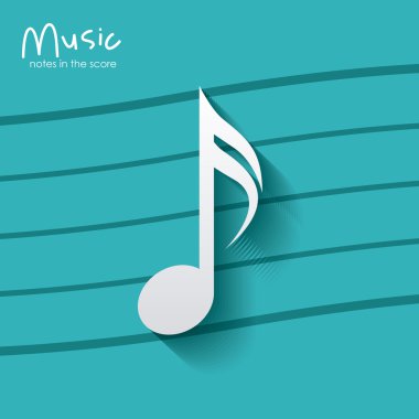 müzik Not çizgili arka plan üzerinde