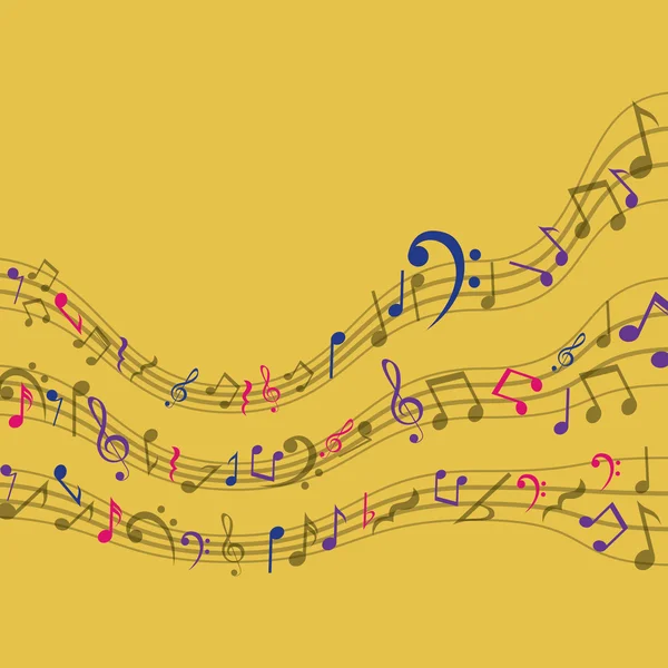 Multicolored music note design — Stock Vector