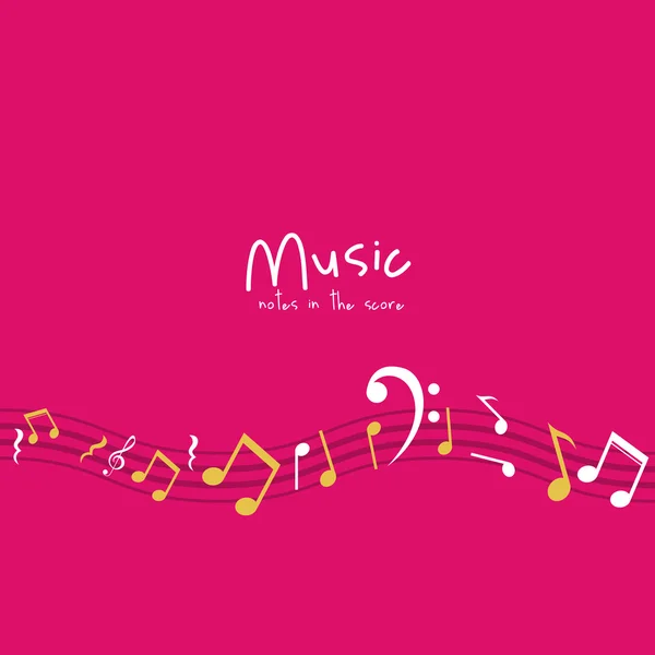 Diseño de notas musicales multicolores — Vector de stock