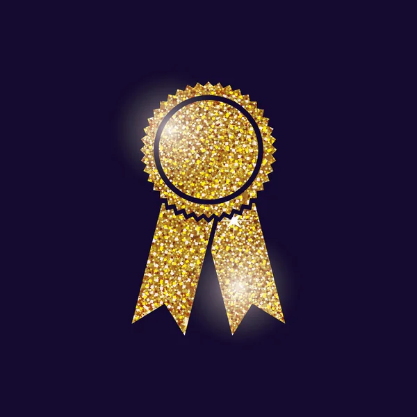 Sello de sello dorado con diseño de cinta — Archivo Imágenes Vectoriales