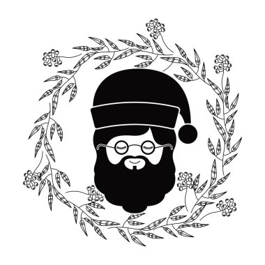 Santa ve yaprakları taç tasarım