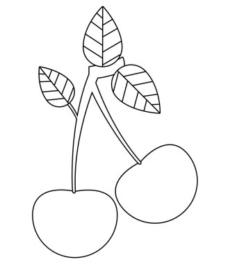 İzole ve siluet kiraz Tasarla