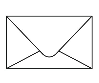 İzole ve siluet zarf tasarım