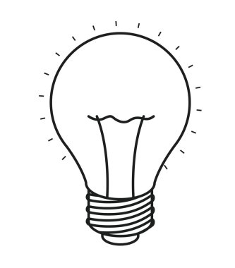İzole ve siluet ampul Tasarla