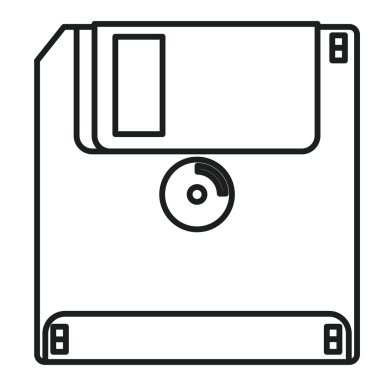 İzole ve siluet disket Tasarla