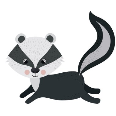 İzole kokarca karikatür tasarım