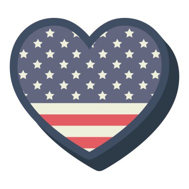 Yıldızlar ve çizgiler içinde tasarım ile kalp şekli