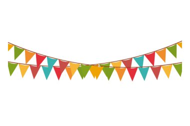 Çok renkli flamayı festival tasarım