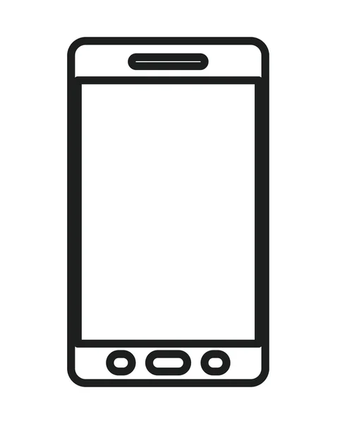 Conception isolée et silhouette smartphone — Image vectorielle