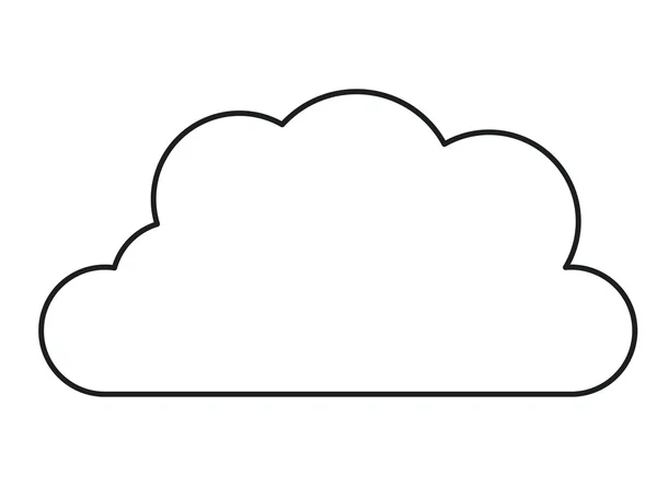 Απομονωμένος και σύννεφο σιλουέτα σχεδιασμού — Διανυσματικό Αρχείο