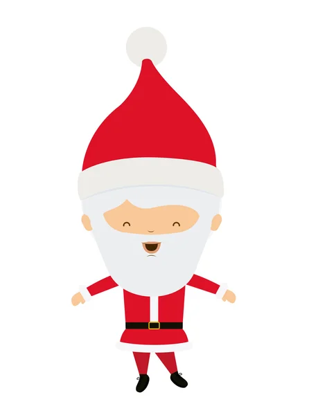 Santa dessin animé de Joyeux Noël design — Image vectorielle