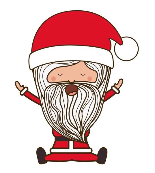 Santa cartoon van Merry Christmas ontwerp — Stockvector
