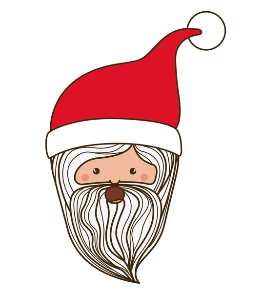 메리 크리스마스 디자인의 산타 만화 — 스톡 벡터