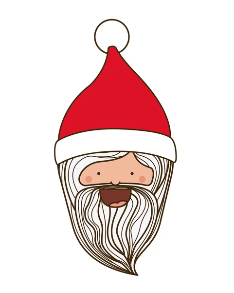 Dibujos animados de Santa Feliz Navidad diseño — Vector de stock