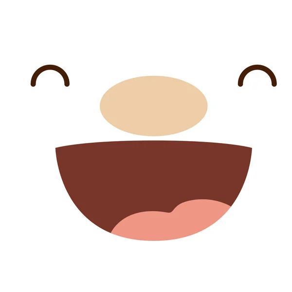Cara de desenho animado com design de expressão —  Vetores de Stock
