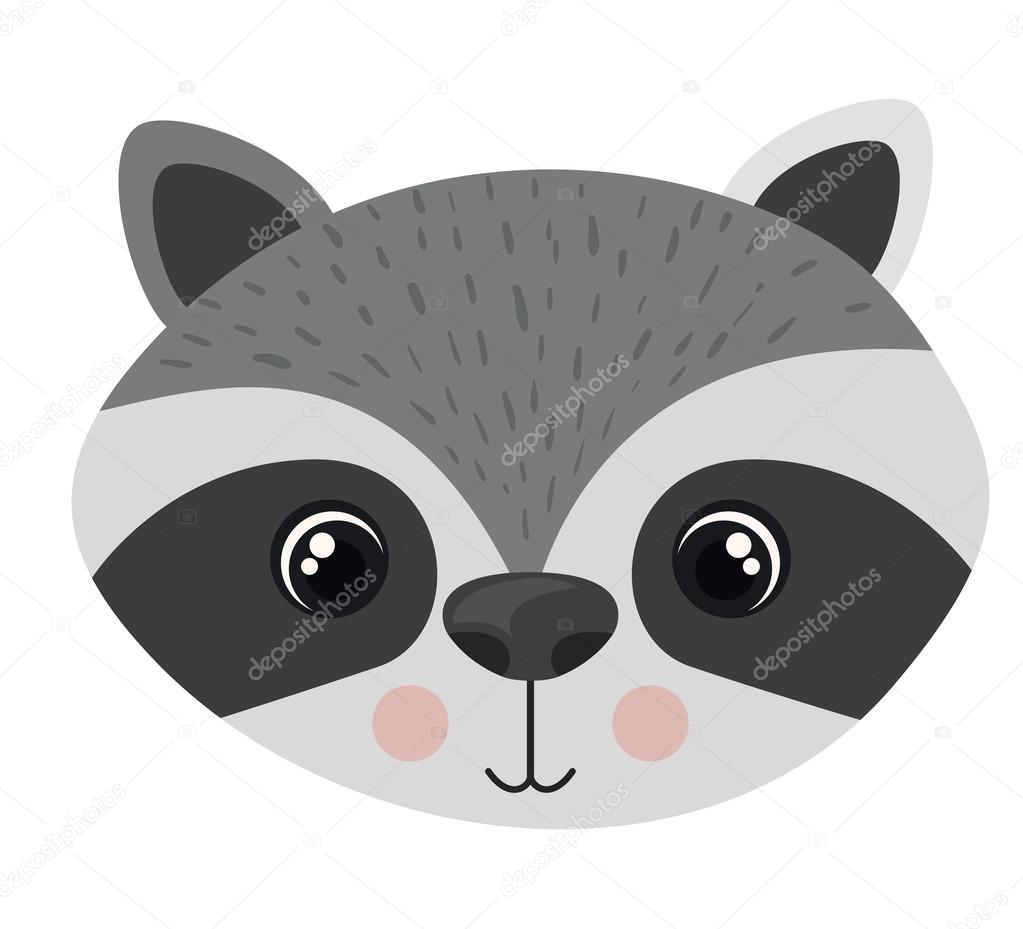 Isolated raccoon cartoon design Stock Vector Image by ©grgroupstock  #123978196