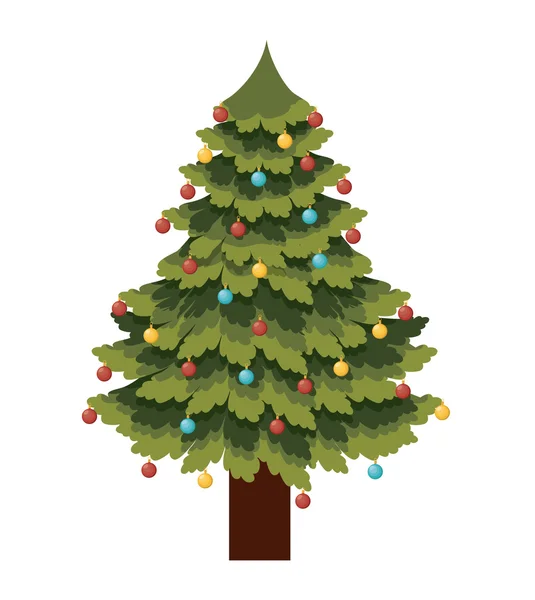 Naaldboom van Merry Christmas ontwerp — Stockvector