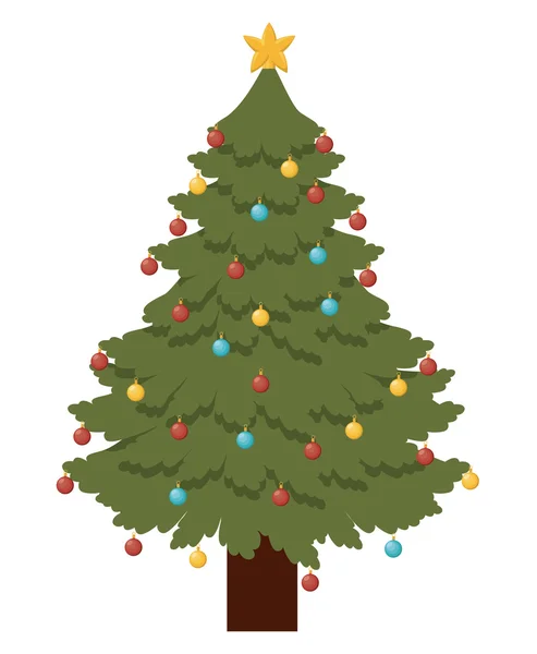 Pine tree of Merry Christmas design — Stock Vector