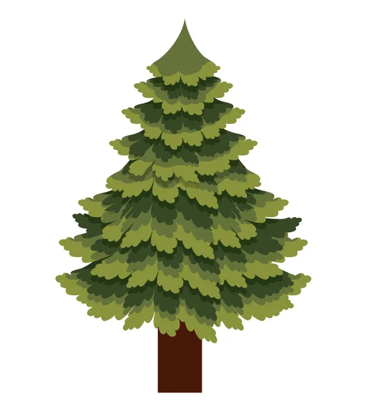 Drzewo sosny konstrukcji Wesołych Świąt — Wektor stockowy