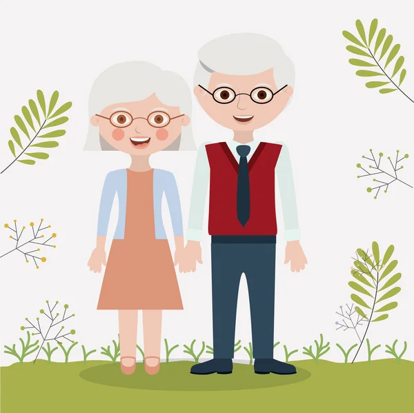 Стара жінка і чоловік дизайн — стоковий вектор