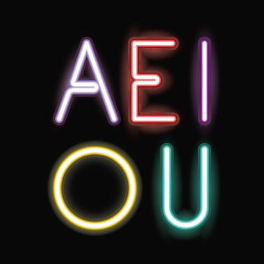 Neon yazı tipi metin tasarım