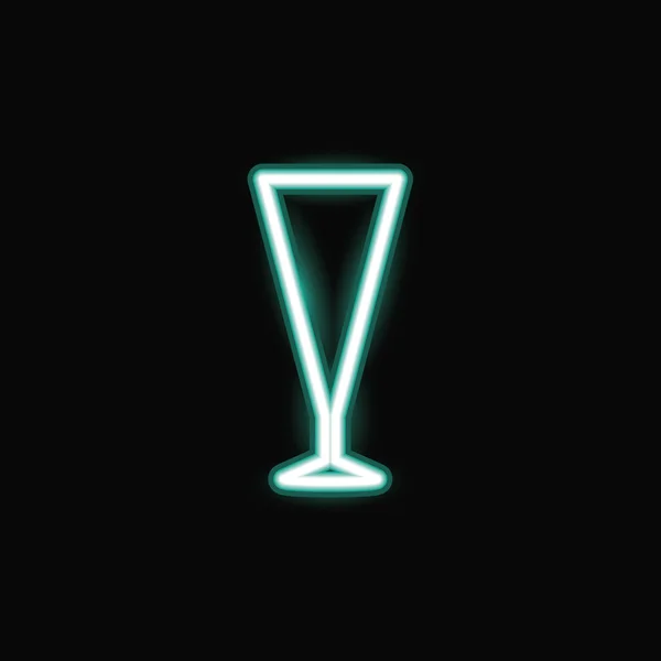 Ikone aus Neon-Cocktail-Glas — Stockvektor