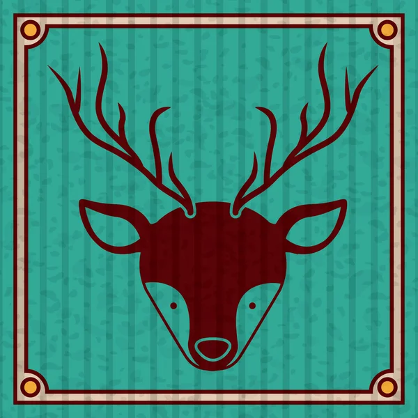 Reindeer of Merry Christmas design — Stock Vector