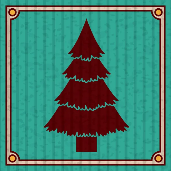 Pin arbre de Joyeux Noël design — Image vectorielle