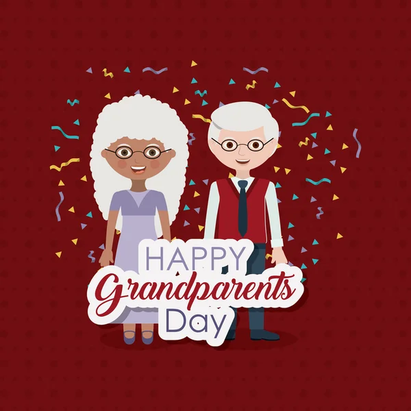 Couple of grandparents design — Stock Vector