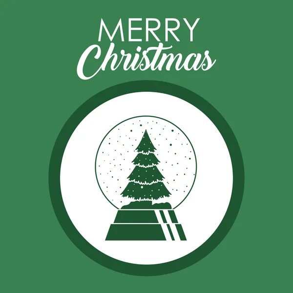 Pine tree of Merry Christmas design — Stock Vector